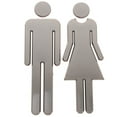 thumbnail image 1 of par de letreros de identificación de baño para hombres y mujeres. Letreros de identificación de baño., 1 of 5