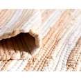 thumbnail image 6 of Chindi Cotton Collection Soft Hand Woven Natural Fiber Striped Area Rug, 4 ft x 6 ft, Beige/Ivory, 6 of 10