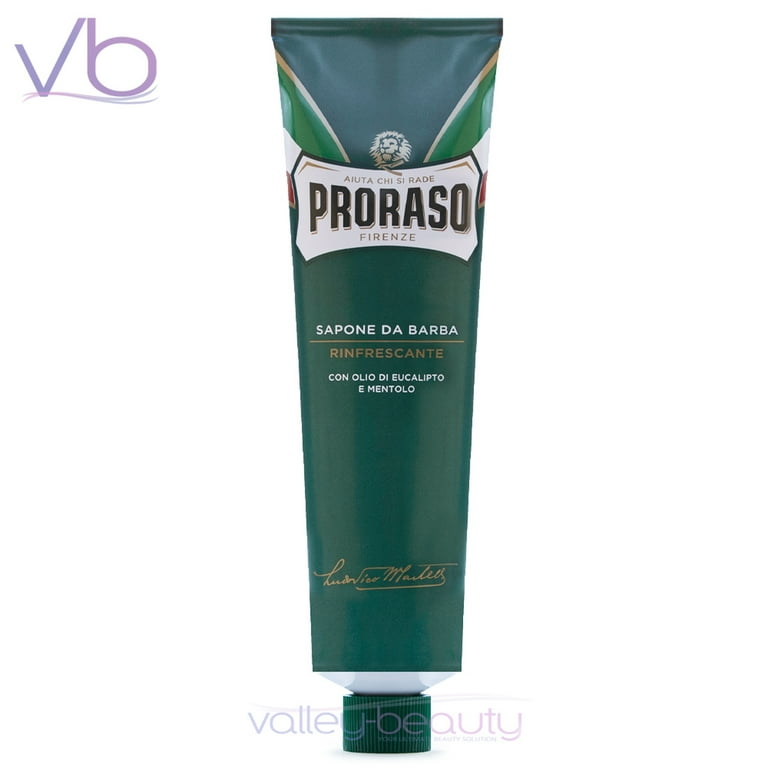 Proraso Sapone Da Barba Rifrescante | Green Shaving Cream inTube with  Eucalyptus & Menthol, 150ml