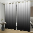 thumbnail image 2 of Nanqianyi Ombre Blackout Curtains for Bedroom, Gradient White to Grey Black Thermal Insulated Grommet Window Curtain for Living Room, 2 Panels, 52x63 inches Length, 2 of 7
