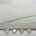 thumbnail image 5 of Superior Bella 100% Silk Pick Stitch Quilt, Throw, Grey/Silver, 5 of 8