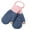 Blue, variant on Knitted Gloves Toddler Children Mittens with String Cartoon Fleece Lined Glove