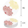 thumbnail image 1 of FMSHPON Multicolor Dahlia Pinnata Flower Set of 6 Round Coaster for Drinks, Absorbent Ceramic Stone Coasters Cup Mat with Cork Base for Home Kitchen Room Coffee Table Bar Decor, 1 of 6