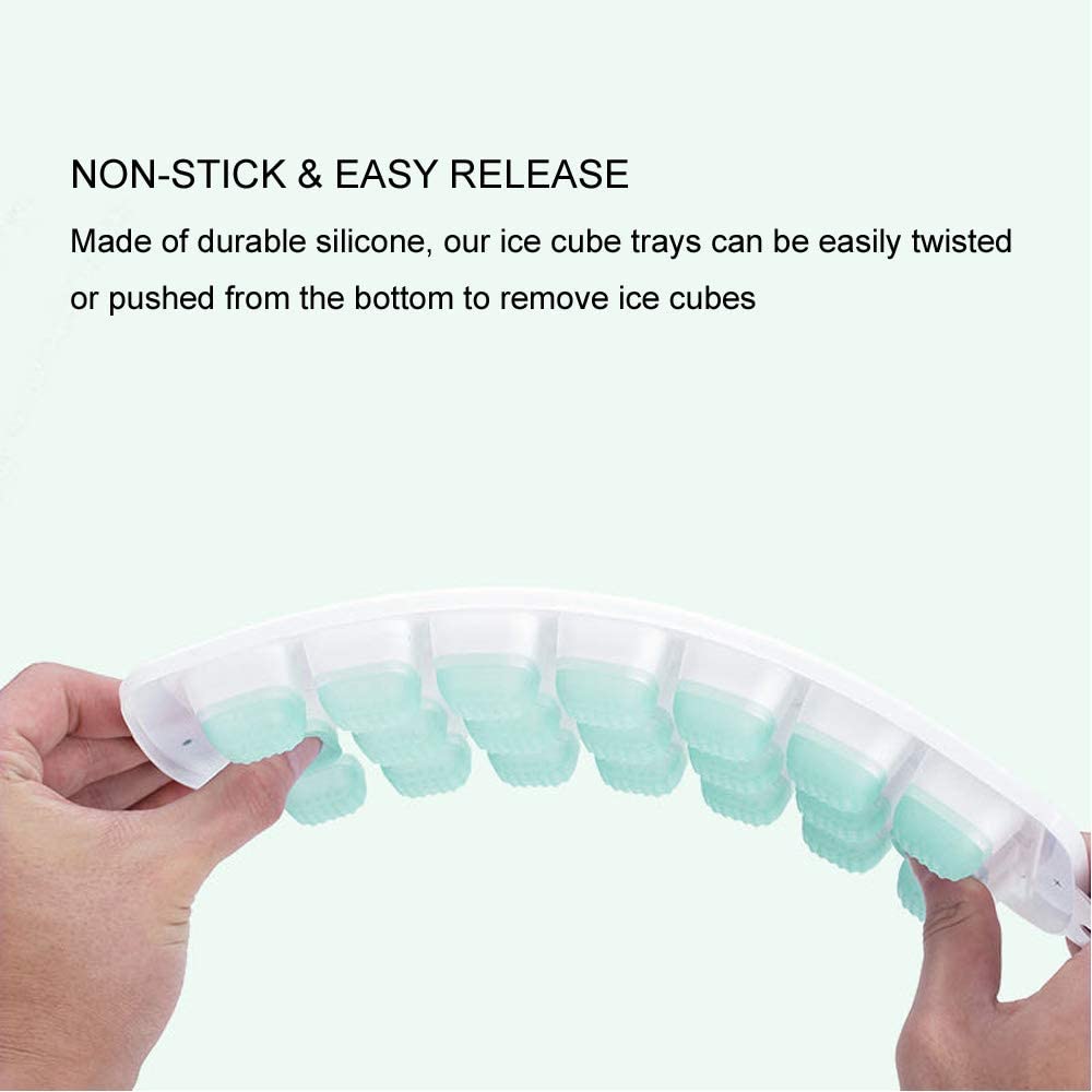 Kepooman BPA Free Silicone 63-Ice Cube Mold with Lid for Freezing Ice, Multi-color Kepooman BPA Free Silicone 63-Ice Cube Mold with Lid for Freezing Ice, Multi-color