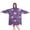 Purple, variant on Wearable Oversized Blanket,Princess Unicorn Star Pattern Wearable Blanket Hoodie for Adults,Cozy Hooded Blankets with Super Pockets,Super Warm Fuzzy Pullover for Women & Men