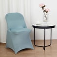 thumbnail image 4 of BalsaCircle 50 Dusty Blue Spandex Stretchable Folding Solid Chair Covers Slipcovers Wedding decorations, 4 of 8