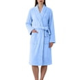 thumbnail image 2 of Ynynloco Robes for Women - Super Bathrobe Soft Cozy Fleece Womens V Neck Kimono Robe Plush Long Bathrobe, 2 of 8
