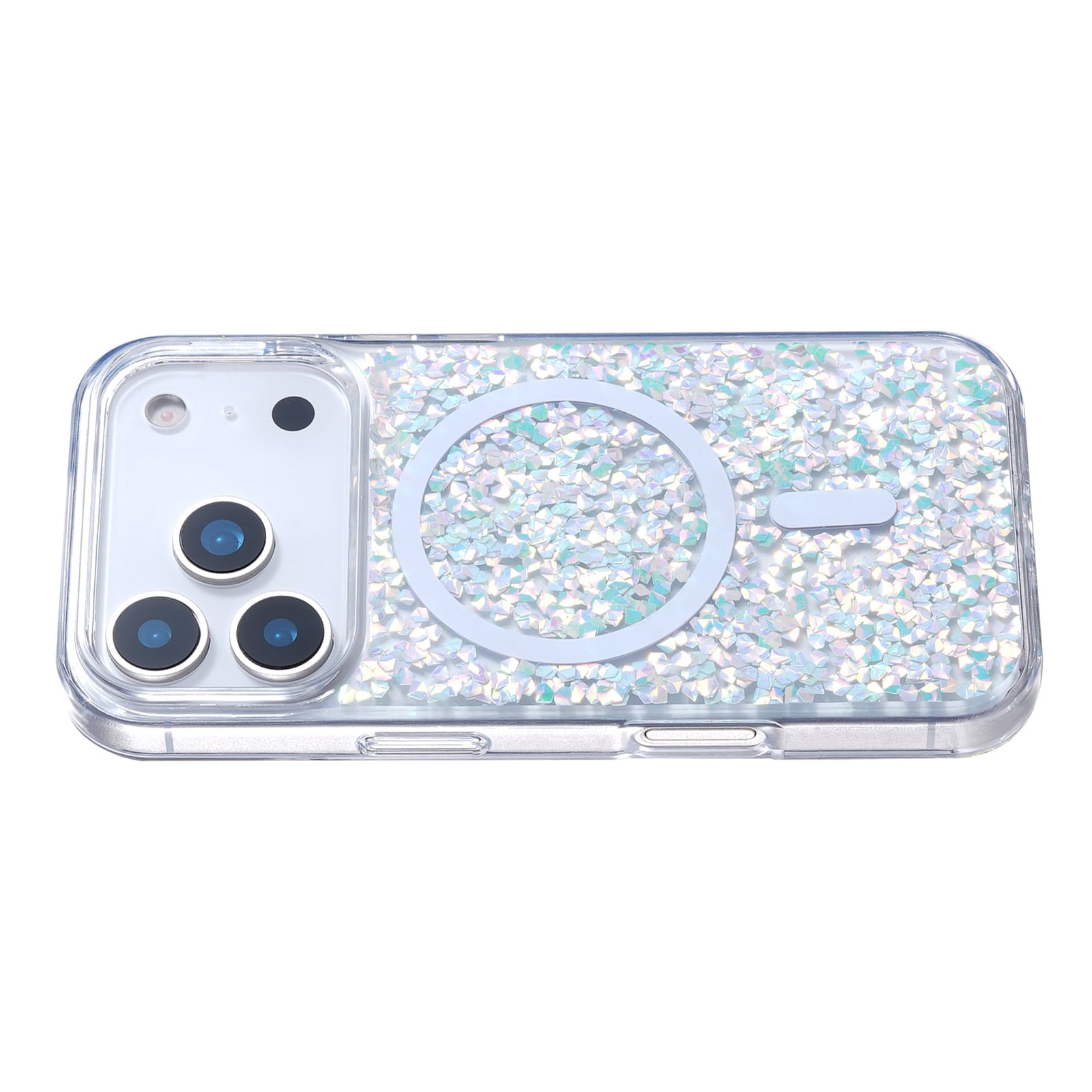 MagSafe-Compatible Glitter Case for iPhone 17 Pro - Silver
