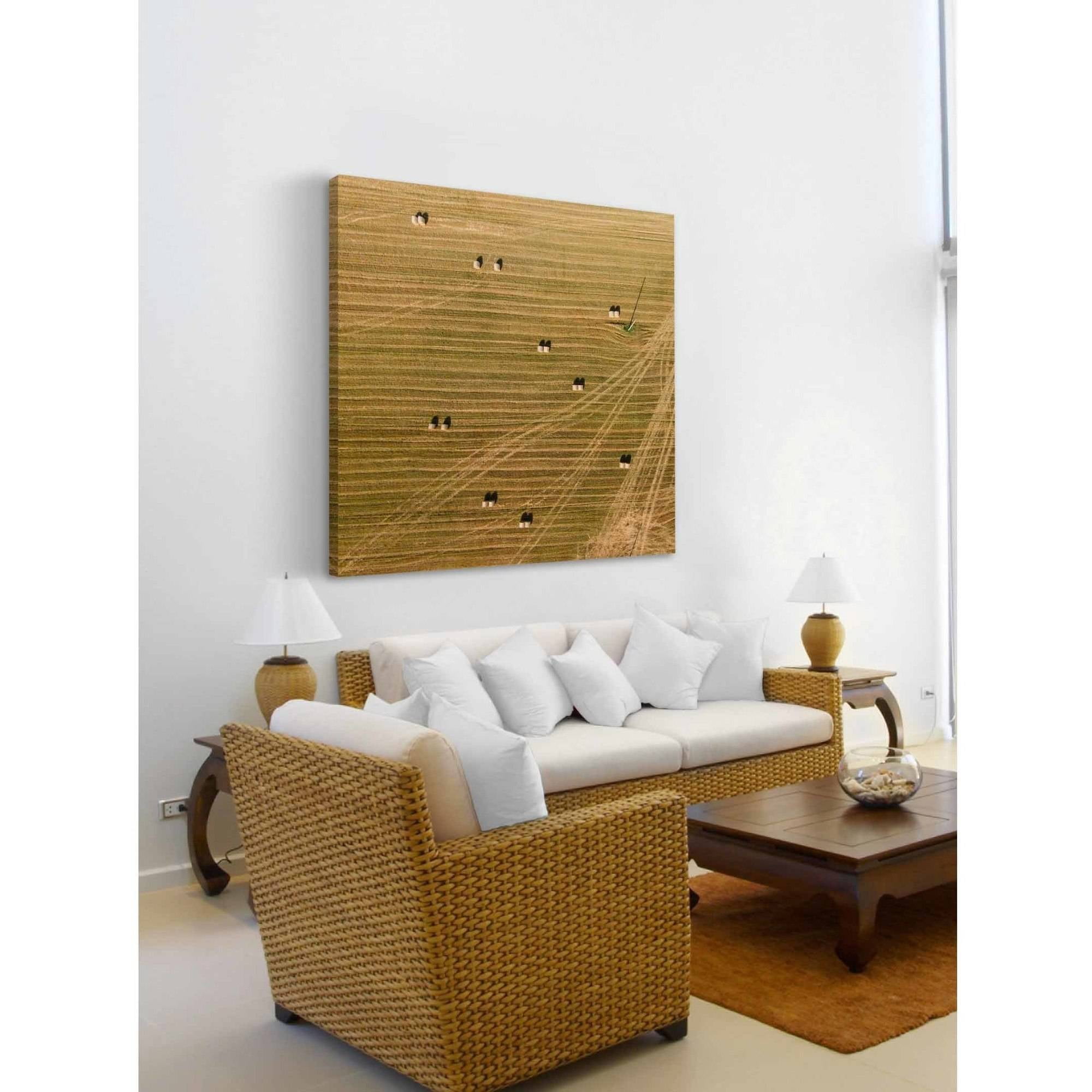 Marmont Hill "Tractor Trails" by Karolis Janulis Painting Print on Wrapped Canvas
