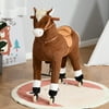 Suzicca Ride on Walking Horse Pony Large Rocking Horse Giddyup Ride on Toy for 5-12 Yrs