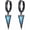 Arrow, variant on 925 Sterling Silver Ankh Cross Earrings for Men Women - Black Oxidized Viking Rune Hoop Earrings with Turquoise - Ancient Egyptian Norse Protection Amulet Gothic Punk Jewelry Gifts