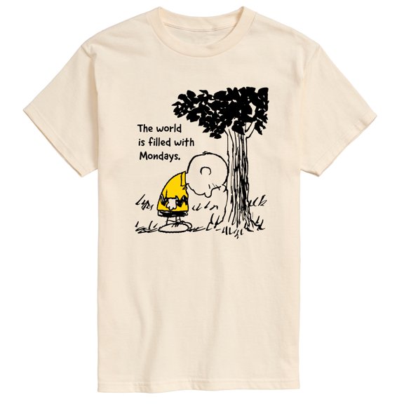 Peanuts - World Filled With Mondays - Men's Short Sleeve Graphic T-Shirt
