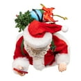 thumbnail image 6 of Kurt Adler 10.5-Inch Fabriché Santa with Red Luggage, 2-Piece Set, 6 of 7