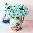 thumbnail image 4 of Artificial Mini Rose Flower Simulation Cloth Blossom Branch Fake Floral Decoration, Blue, 4 of 8
