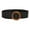Black, variant on ZHENHONG Buckle Belt for Women Vintage Waist Belt Round Wooden Smooth Buckle Fake Straw Wide Belt Women's Accessories Belt Yellow