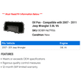 thumbnail image 2 of Pan - Compatible with 2007 - 2011 Jeep Wrangler 3.8L V6 2008 2009 2010, 2 of 2
