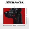 thumbnail image 2 of Fotbe Black Dog Red Background Alfombrilla de Secado para Cocina con Estampado, 18x24 Pulgadas, 2 of 7