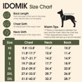 thumbnail image 2 of IDOMIK Warm Dog Coat, Canvas Dog Jacket, Reflective Fleece Pet Cold Weather Vest with Zipper Leash Hole, Green, XS, 2 of 8