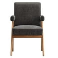 thumbnail image 6 of Modway Lyra Fabric Dining Room Chair - Set of 2 in Dark Gray Fabric, 6 of 10