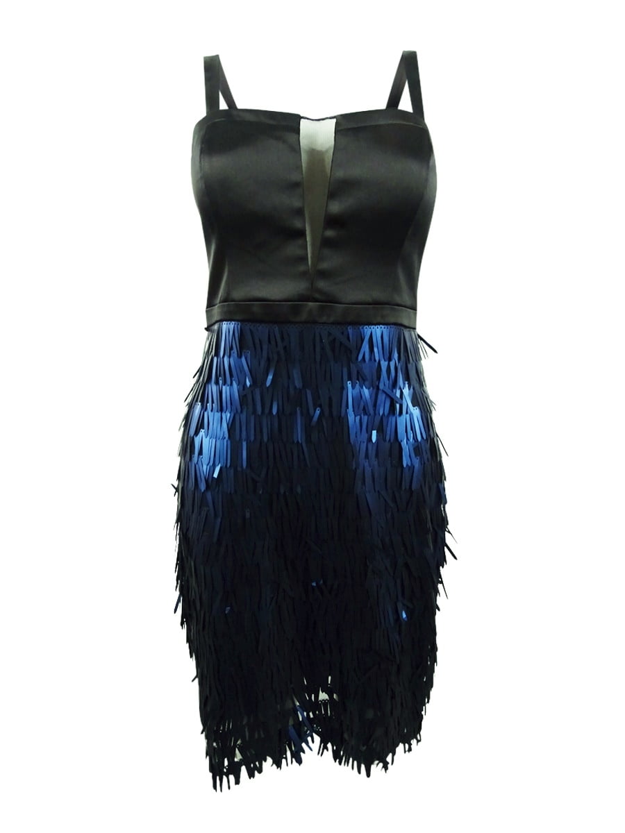 sequin fringe bodycon dress