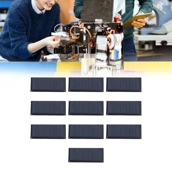 Panel 10 piezas pequeñas células solares de células solares módulo de panel solar resistente a la intemperie para proyectos de ciencias luz de juguete 0.15W 5V