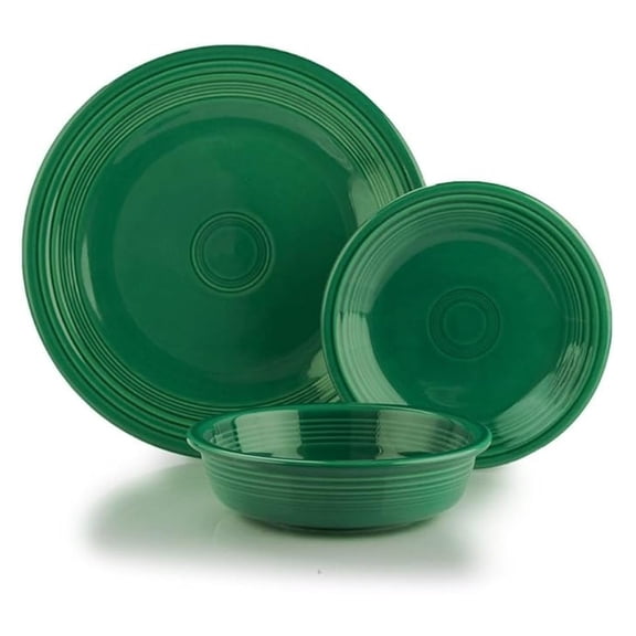 Classic Rim 3-Piece Dinnerware Set, Service for 1 by