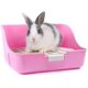 thumbnail image 1 of Rabbit Litter Box Easy To Clean, For Learning To Use The Toilet, For Small Animals/rabbits/guinea Pigs/ferrets (pink), 1 of 5