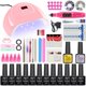 thumbnail image 1 of Kit de uñas 54/24W Lámpara de uñas 12/6 colores Kit de esmalte de uñas de gel UV Juego de herramientas de arte de manicura Juego de máquina de taladro de uñas de base superior Tan Jianjun unisex, 1 of 2