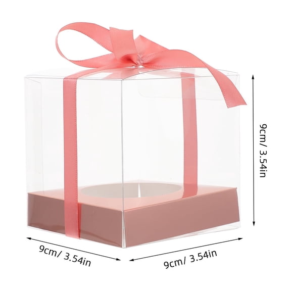 HEMOTON Set of 8 Small Bakery Boxes for Cake Wrapping, Mousse Cake Packaging Containers, Dessert Boxes