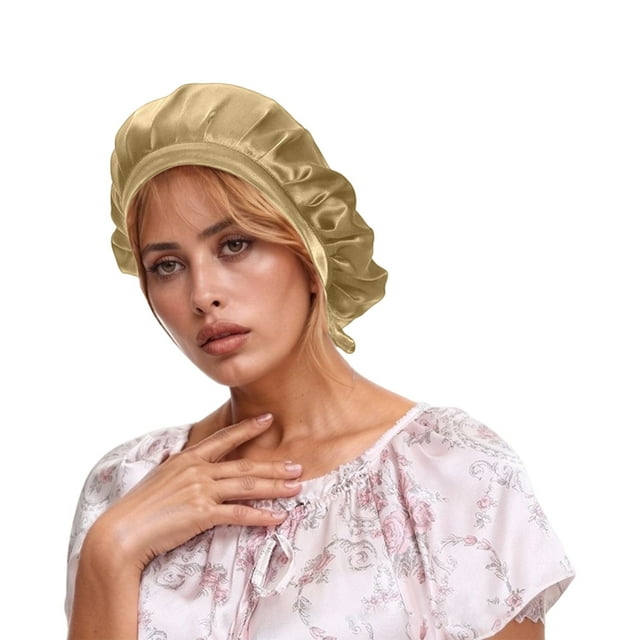 Aocisk All Seasons Hat with Ear Versatile Home Use Design for Comfort and Style Gold A