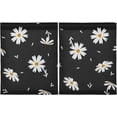 thumbnail image 2 of Coolnut Daisy Kitchen Curtains 2 Panels, UV Protected Tier Curtains Half Window Curtains Kitchen Tiers for Guest Room Bathroom Sink Laundry Room Basement,36 x 27 Inch, 2 of 6