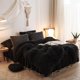 thumbnail image 2 of Juego de fundas de edredón HAIHUA Black Fluffy Twin con fundas de almohada, 2 of 9