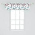 thumbnail image 2 of Mermaid Window Valance Pack of 2, Underwater Fantasy Fish Girl Woman Swimming Exotic Cartoon, Rod Pocket Curtain Valances Kitchen Bedroom, 2 Sizes, Lilac Pale Blue and White, by Ambesonne, 2 of 2