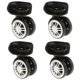 thumbnail image 1 of 2x Ruedas Giratorias Universales de Doble Rodillo para Equipaje YJ-002 Negro perfke, 1 of 9