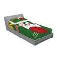 thumbnail image 2 of Ambesonne Vintage Fitted Sheet & Pillow Sham Set, Bowling Strike Green, Twin, Multicolor, 2 of 2