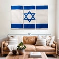 thumbnail image 2 of Elephant Stock Israel Flag Wall Art - Horizontal Multi Panel Canvas - Living Room Wall Decor - Flags Multi Panel - Blue And White Decor - 65" x 42", 2 of 8