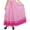 Baby Pink, variant on Bimba Women's Long Maxi Skirt With Contrast Border Boho Skirt With Elastic Waist