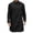 A-Black507, variant on Mens Button Detail Long Tunic Long Sleeve Stand Collar Pullover Tunic Top Breathable Casual formal Tunics