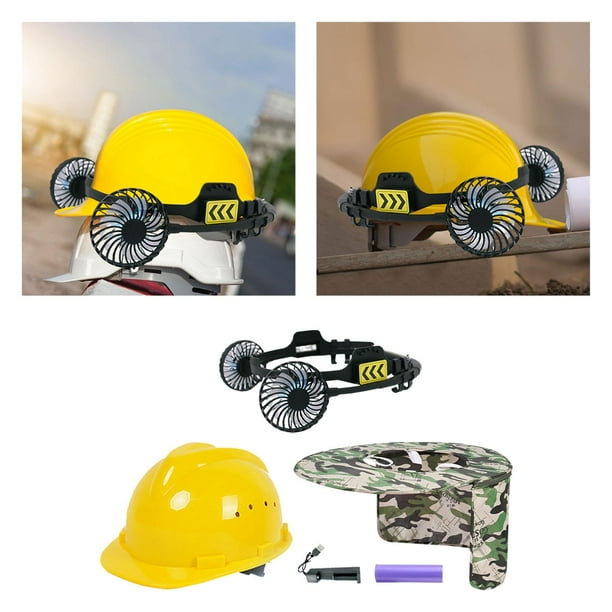 Hard Hat Fan Safety Helmet Fan Summer Cooling Multipurpose Strong