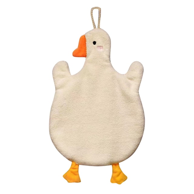 Kitchen Towels Cartoon Duck and Goose Design Thickened Absorbent Hanging and Versatile