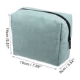 thumbnail image 2 of 1 Pc Women Portable Makeup Bag for Vacation Camping Outdoor Activities Blue Corduroy, 2 of 3