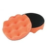 Unique Bargains Car Auto Round Orange Black Sponge Polishing Ball Wheel 5" 2 Pcs