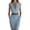 #0073-Blue, variant on Women's V Neck Sleeveless Belted Blazer Dress Casual Office Style Lightweight Breathable Elegant Summer Dress