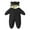 Black, variant on SILVERCELL Unisex Baby Snowsuit Infant Cute Bear Hooded Winter Warm Flannel Lining Romper 0-18 Months