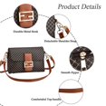 thumbnail image 3 of Bolsos bandolera para mujer Bolso de hombro de diseñador de moda Bolso clásico con correa ajustable Caqui, 3 of 5