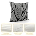 thumbnail image 4 of YINGXI Just a Girl Who Loves Throw Pillow Case ，Cute Grey Decorative Cushion Cover for Home Living Room Bedroom Room, for Wild animal Lovers Lovers 24x24in, 4 of 5