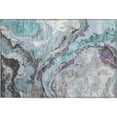 thumbnail image 2 of Addison Rugs Mayfield Premium Machine Washable Transitional Abstract Teal Rectangle Rug, 1'8" x 2'6", 2 of 6