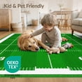thumbnail image 4 of ODIKA 6'x9' Washable Area Rug Non-Slip, Chair-Friendly, Field Football Door Yardline Grid Center Markings Stadium Border for Dining Room, Under Table, Office Décor, 4 of 7