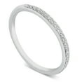 thumbnail image 2 of SuperJeweler 0.07 Carat Dainty Diamond Band Ring In Sterling Silver For Women, 2 of 5