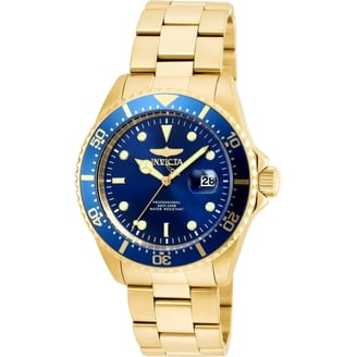 Invicta Men's 23072 Pro Diver 18K Gold Plated Ss Black Mother Of